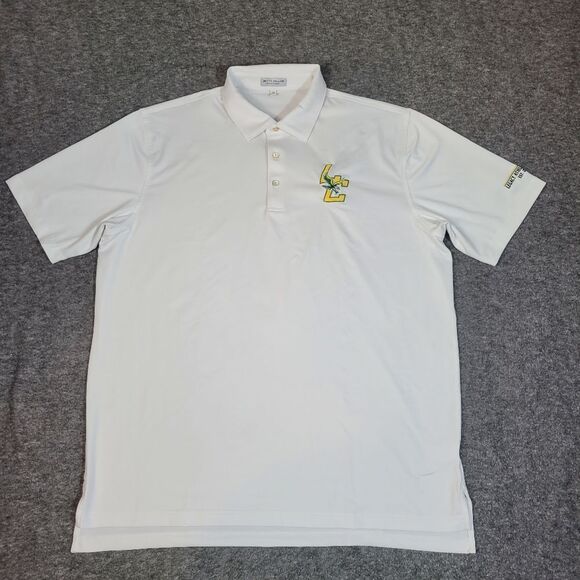 Peter Millar Summer Comfort Men's Xl Golf Polo Shirt White Legacy Athletic Club - Picture 1 of 9